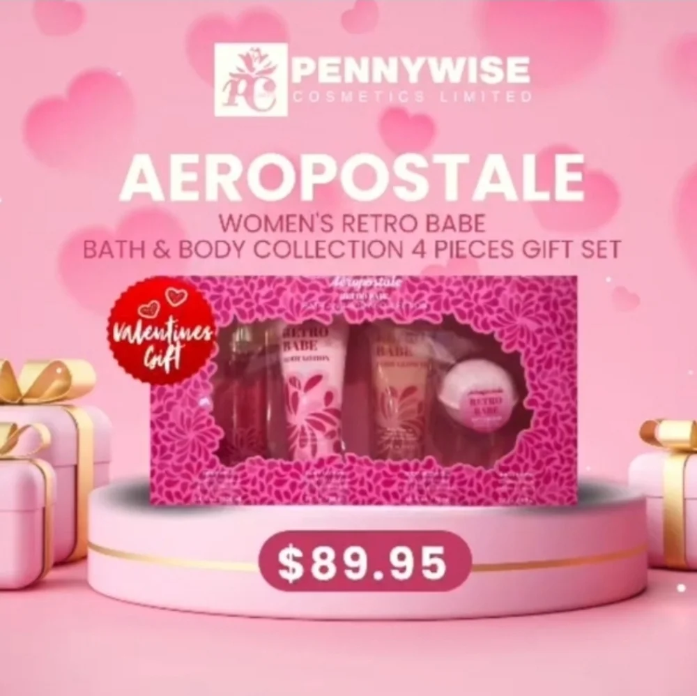 Aeropostale Retro Babe Bath and Body Collection 4 Piece Set - New In Box